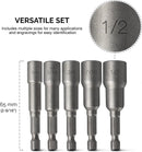 NEIKO 10066A 1/4” Hex Shank Magnetic Power Nut Driver Set | 5 Piece | SAE | Sizes 1/4" to 1/2” | Cr-V