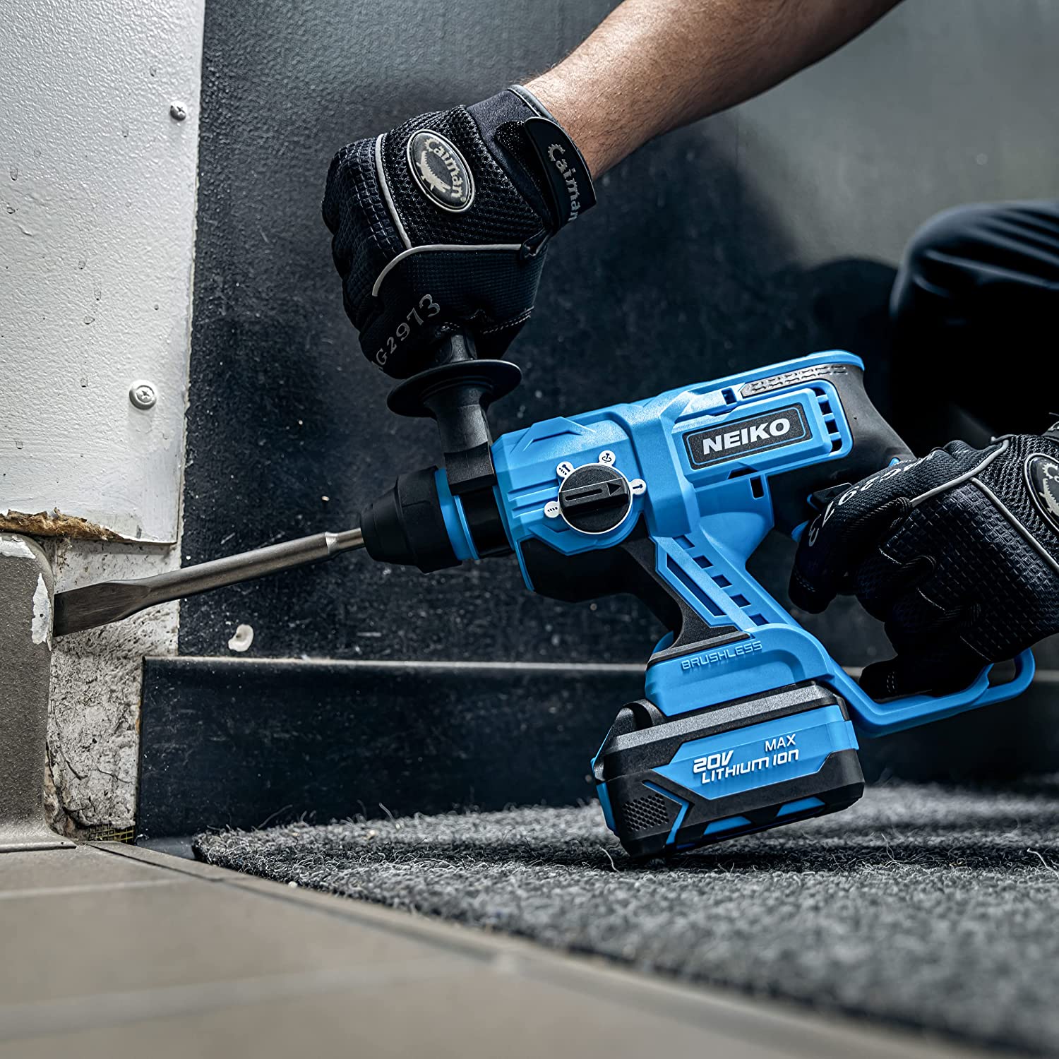 Cordless Rotary Hammer Drill — SDS Plus, 20V Brushless, 4 Functions