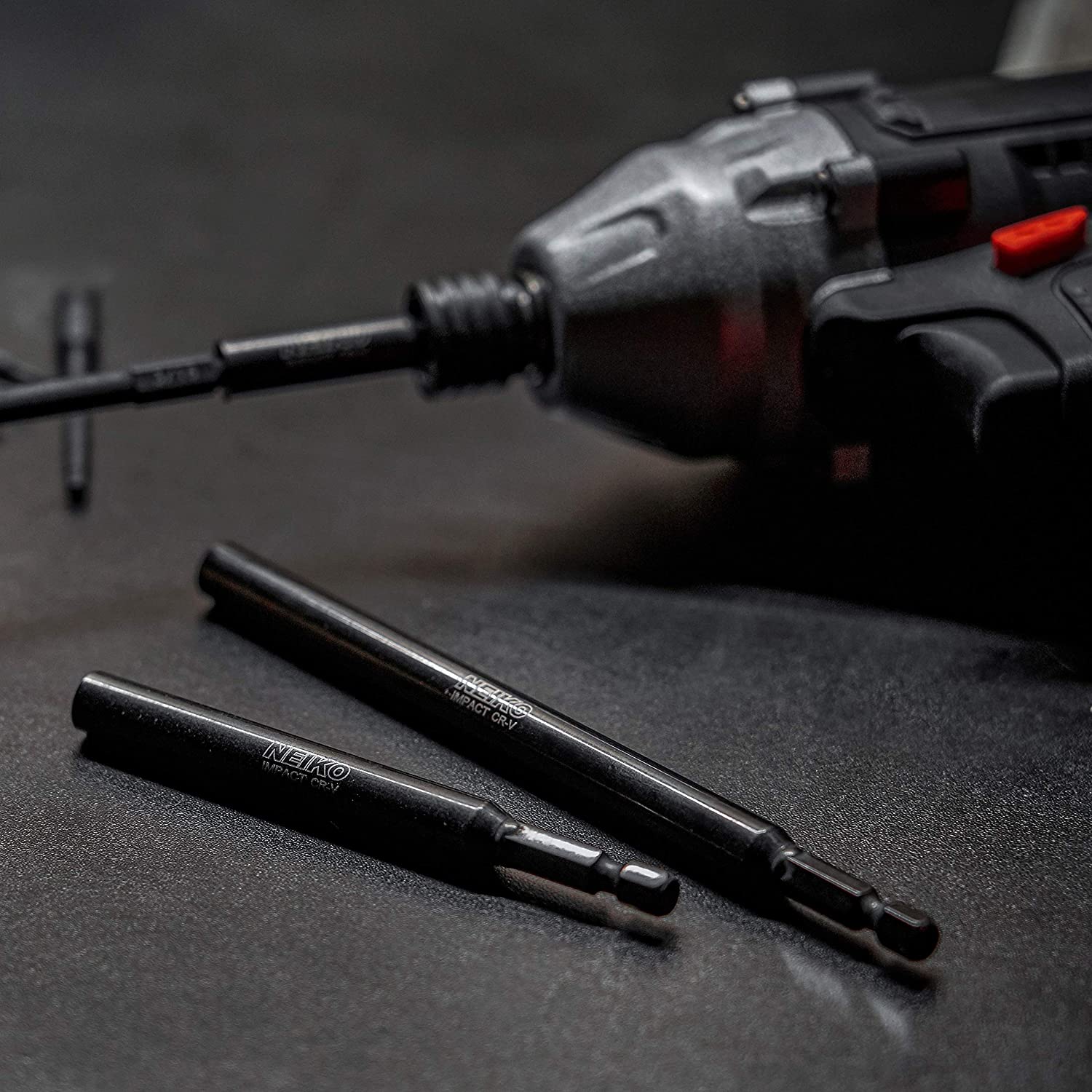 Magnetic Bit Holder Set — CrV Steel, 1/4" Hex, 3 Lengths (3-Piece)