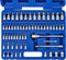 Neiko 01146A 62pc Premium Master Combination Allen Socket Set, SAE & MM 1/4" - 3/8 Drive Set, Ratchet & Extensions, Torx Hex, E-Torx, Screwdriver, S2 Steel Bits, Cr-V Sockets & Hex Tool Set