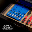 NEIKO 04300A E-Torx Socket Set | 14 Piece | External E4 to E24 | 1/4”, 3/8” and 1/2” Drive | Female Star External Torx | Cr-V Steel