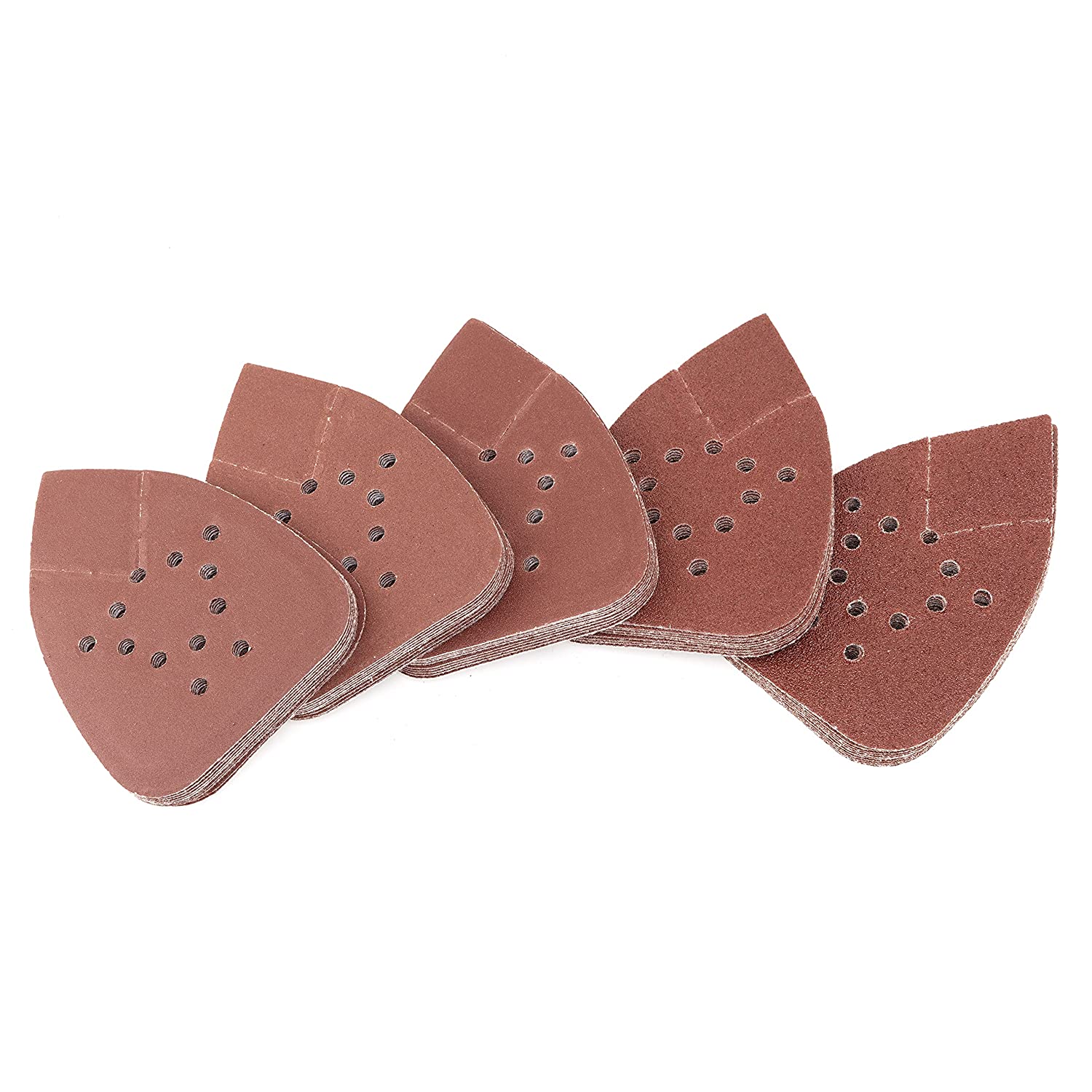 Hook & Loop Mouse Sandpaper Assortment 60, 80, 120, 150 (50-Piece)