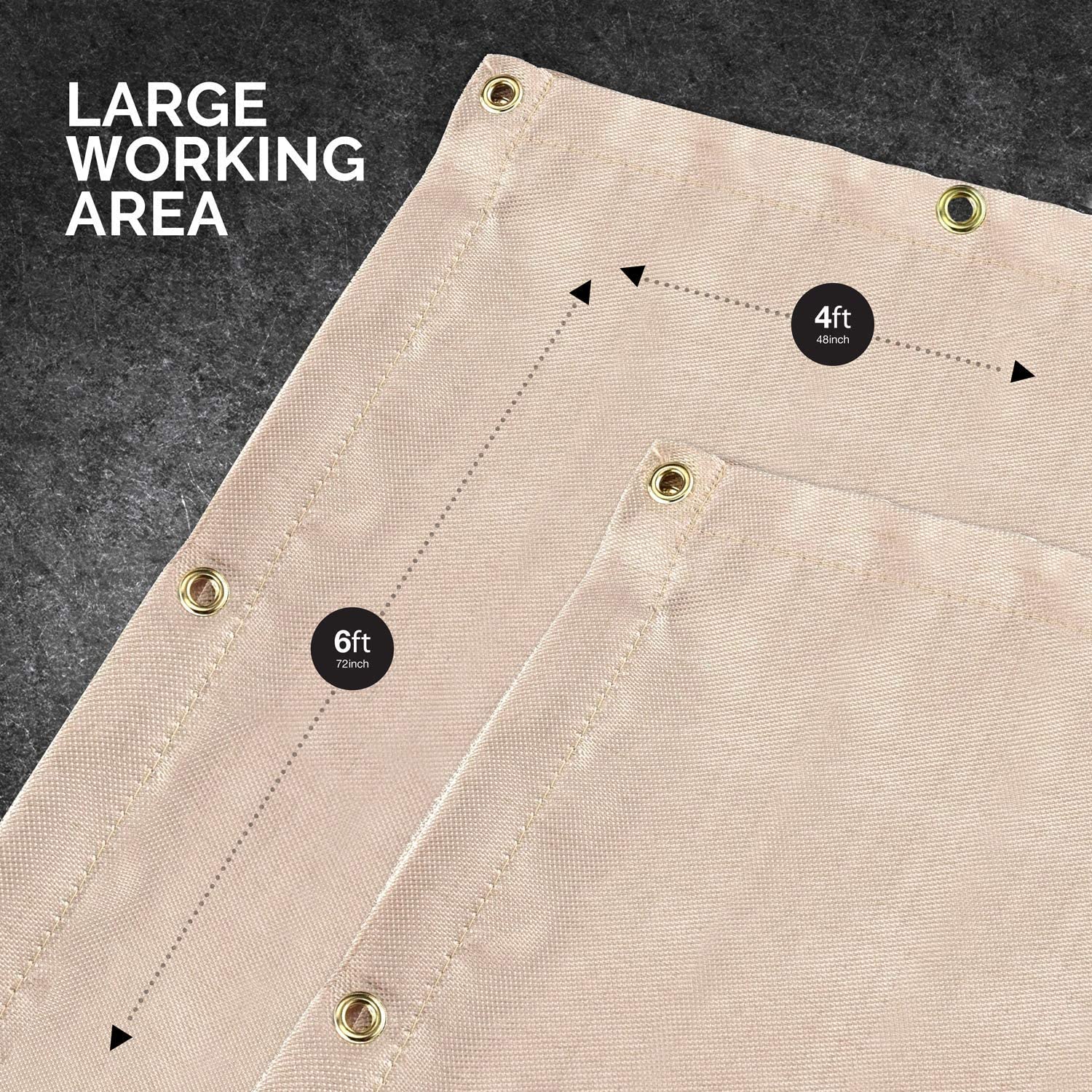 Welding Blanket — Heavy-Duty Fiberglass, 4'×6', 1,000°F Rated