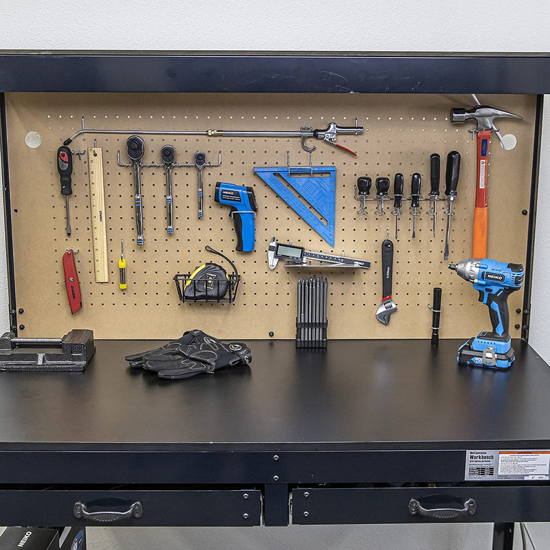 HILTEX 53108 100 Piece Metal Peg board Hooks and Accessories Set