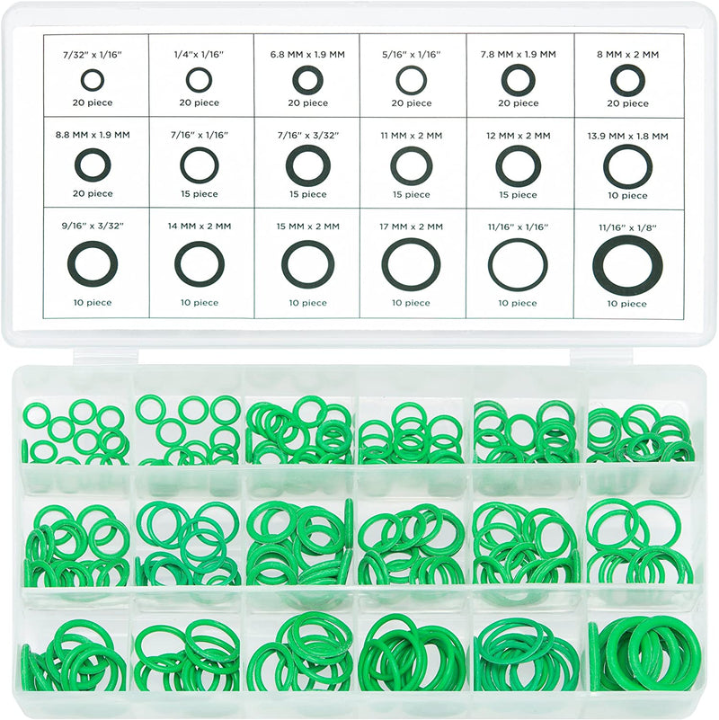 NEIKO 50445A Rubber O-Ring Assortment Set, Buna-N Gasket Sealing Rings and Replacement O-Rings, Includes SAE and Metric Sizes, 270-Piece Kit