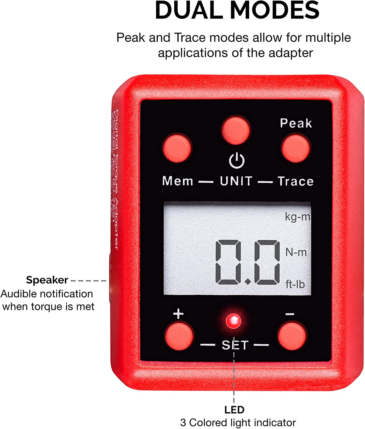 3/4”-Inch Digital Torque Adapter, 150-750 ft-lb