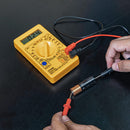 HILTEX 40508 Digital Multimeter | Diode and Transistor Tester | AC/DC Volt Test | Audible Continuity | Test Probes | Voltmeter | Multitester Meter |Volt/OHM Meter (VOM) | Measure Voltage Test