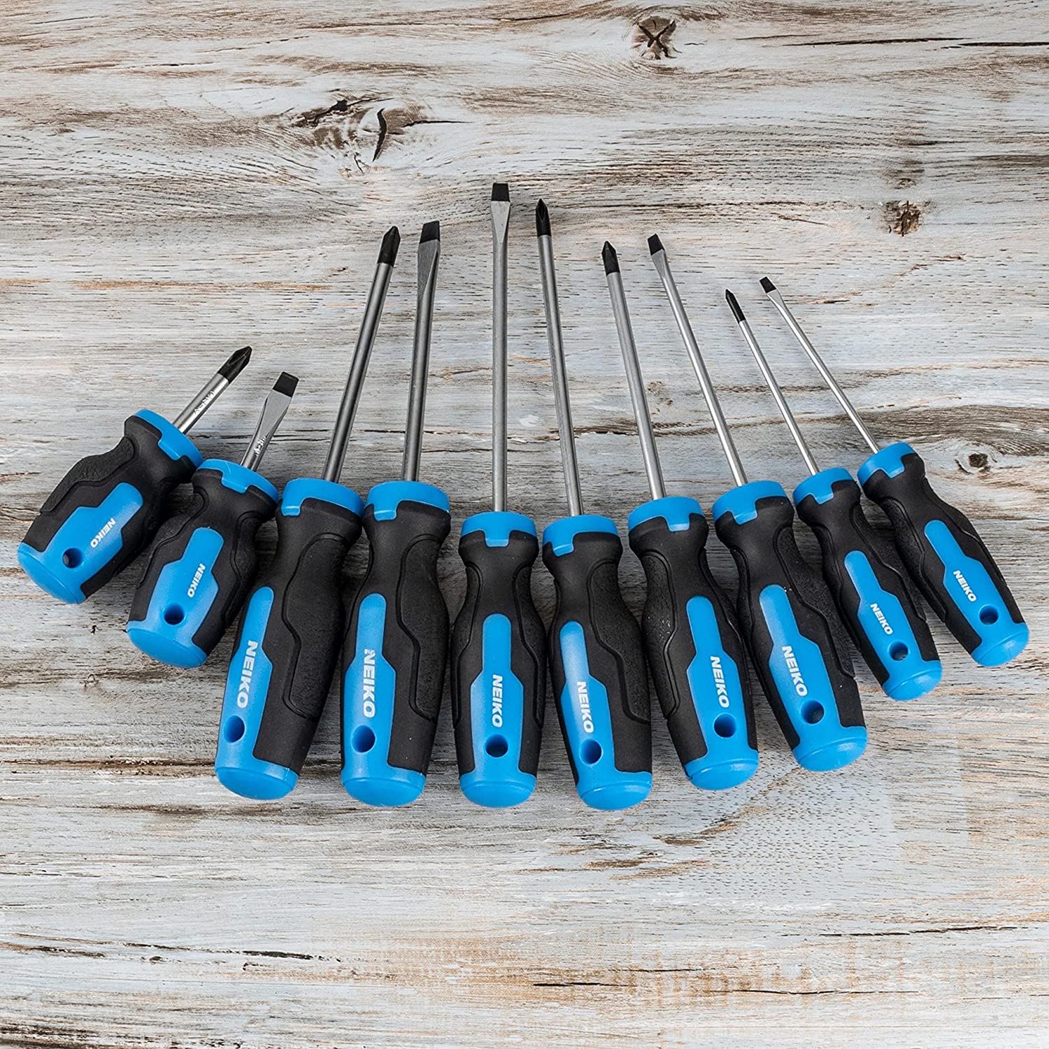 Magnetic Screwdriver Set — Phillips & Flathead, CrV Steel (10-Piece)