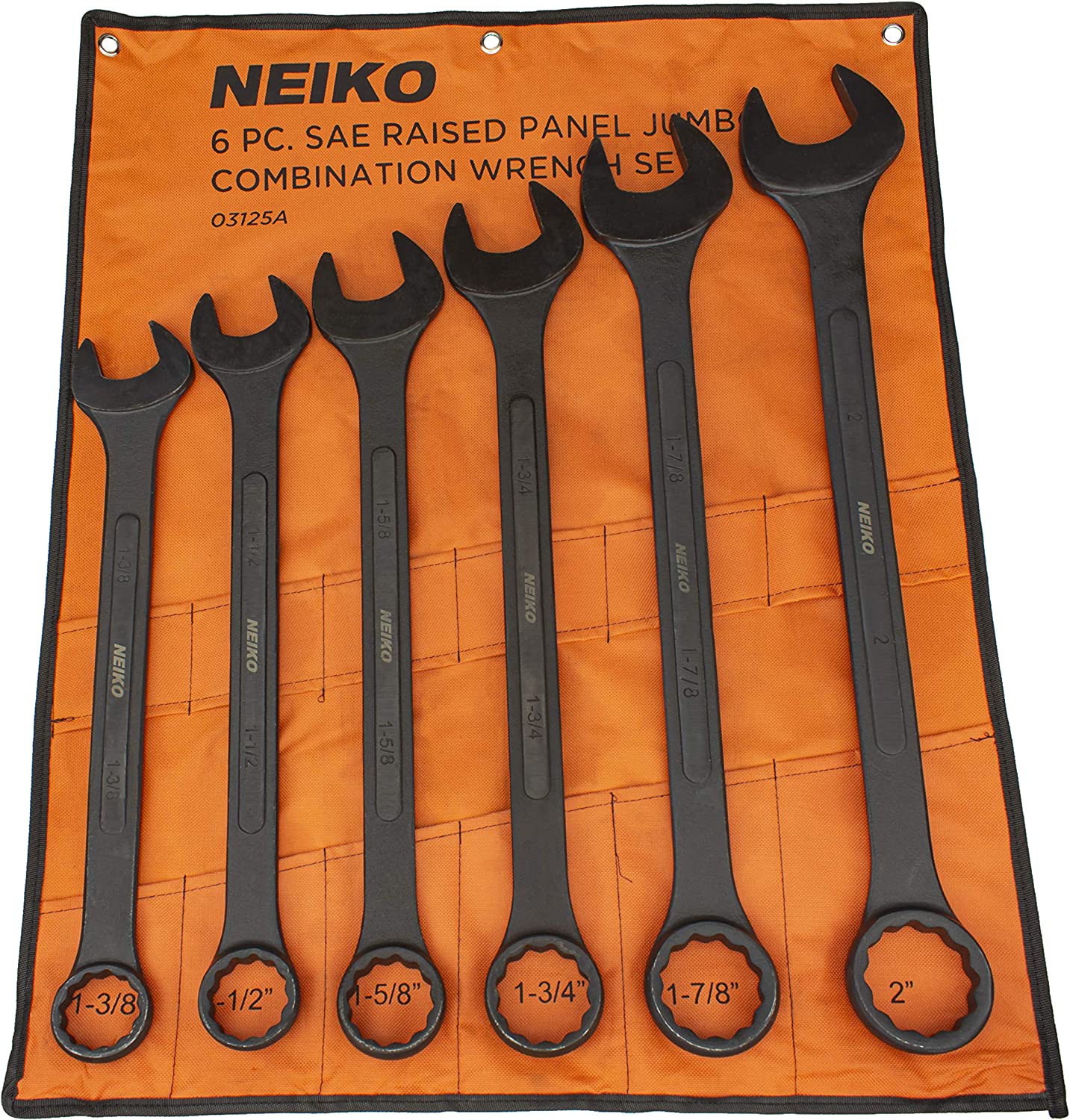 Heavy Duty Wrench Set SAE, 12-Pt Combination Box Ends (6-Piece)