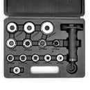 NEIKO 02604A Hole Punch Set | SAE & Metric, 3/16” – 1-3/8” & 5 – 35mm | 14 Piece Sharp Hollow Hole Punch Kit, Gasket Cutting Puncher, Foam Cutter, & Leather Hole Punches | 6” Interchangeable