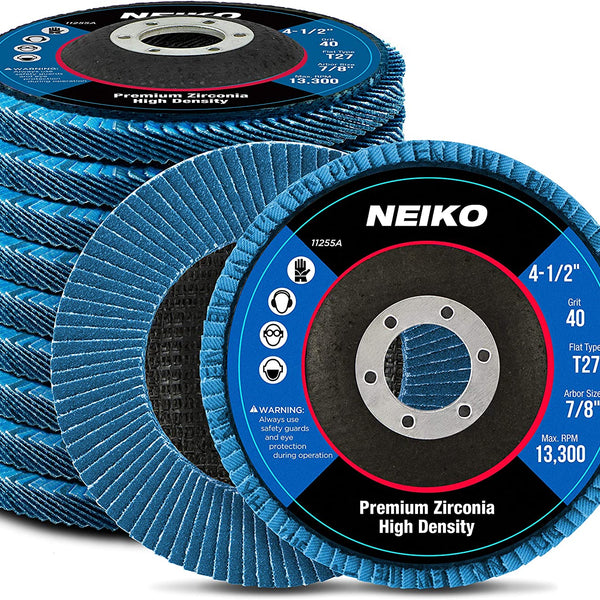 【楽天スーパーセール】 NEIKO 11255A 10 Pack Jumbo Zirconia Flap Discs 4-1/2 for その他