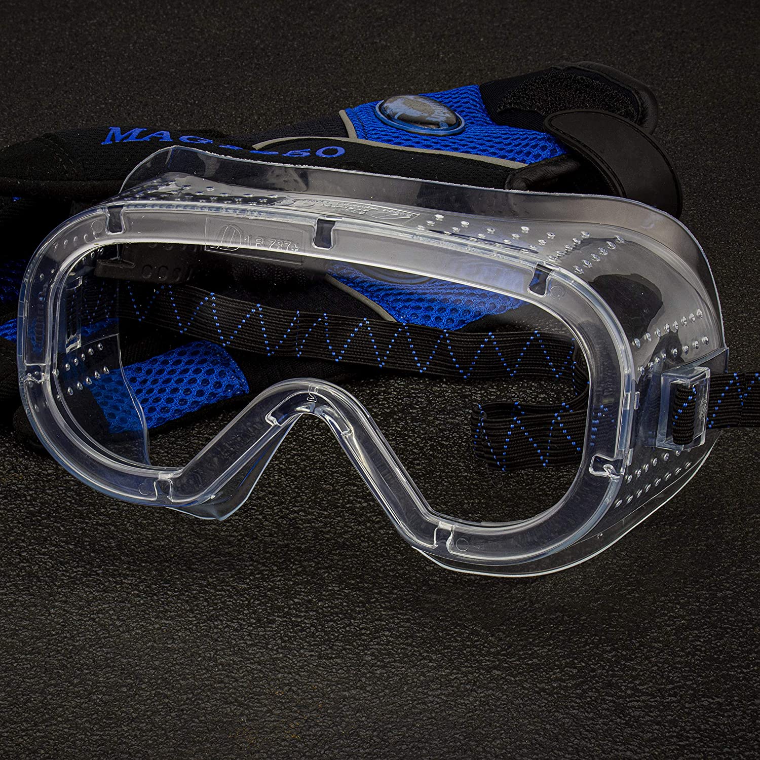 Clear Protective Safety Goggles — ANSI Z87.1, Anti-Dust, Anti-Splash