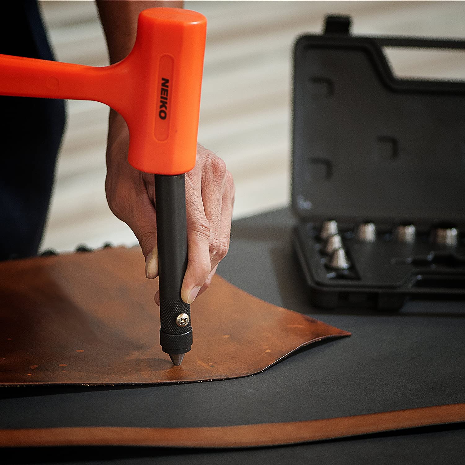 Interchangeable Hollow Hole Punch Set — Alloy Steel, 3/16"–1-1/4" (10-Piece)