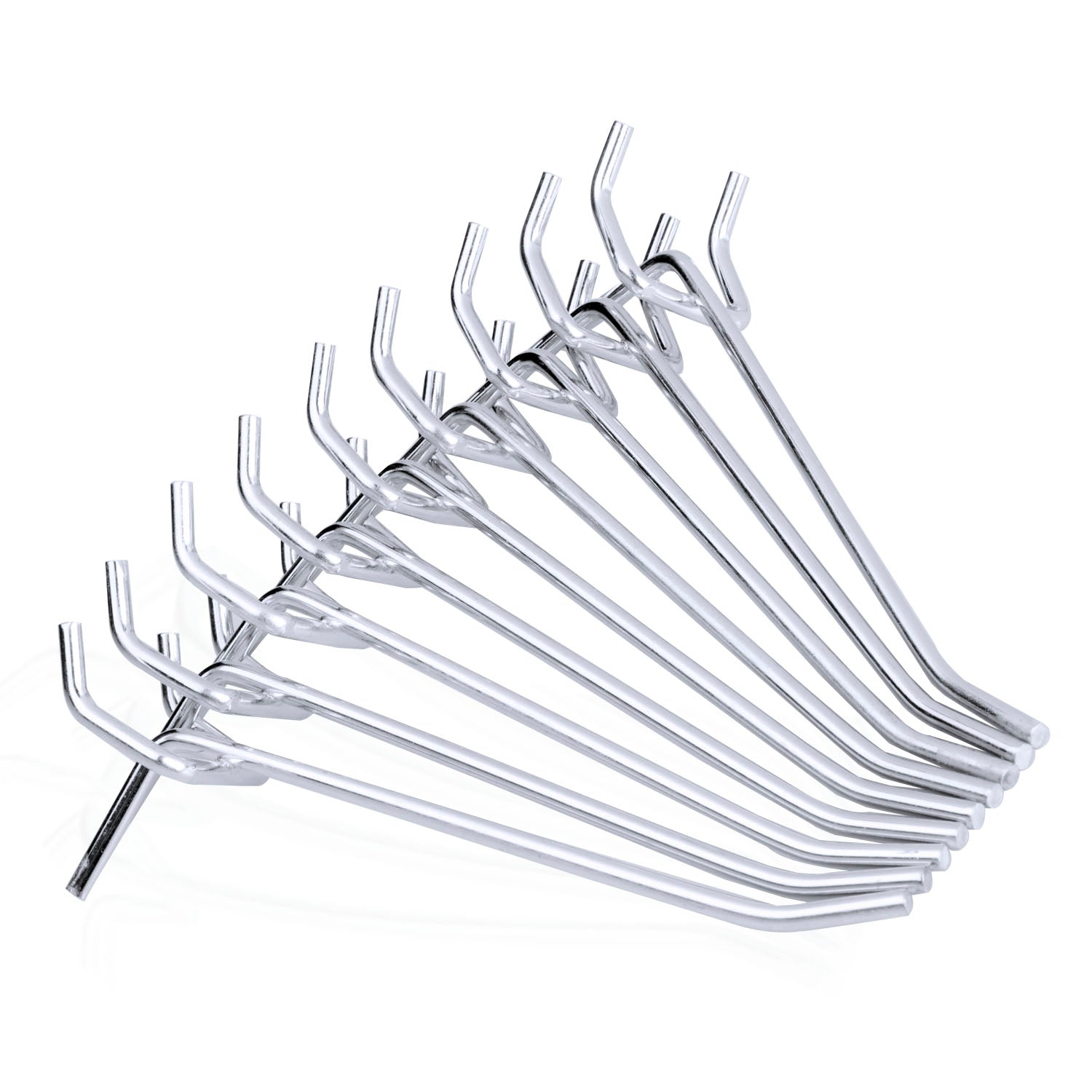 4 Inch Heavy Duty Pegboard Hooks Kit, 50 Pack, 1/8" Peg Hooks for 1” Spaced Pegboards