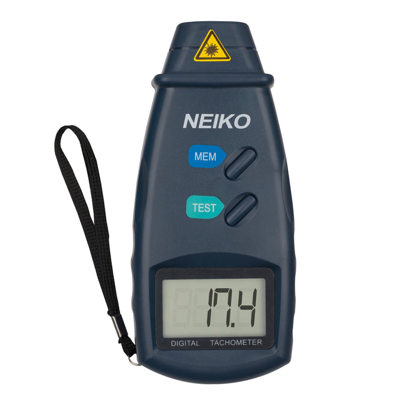 NEIKO 20713A Digital Tachometer, Noncontact Laser Photo Sensor with 2.5 to 99,999 RPM Accuracy, RPM Gauge Marker with Batteries Included